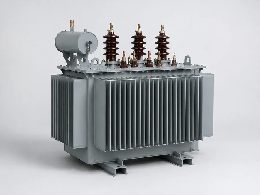 AI-generated illustration of a distribution transformer, not a verified H61 model