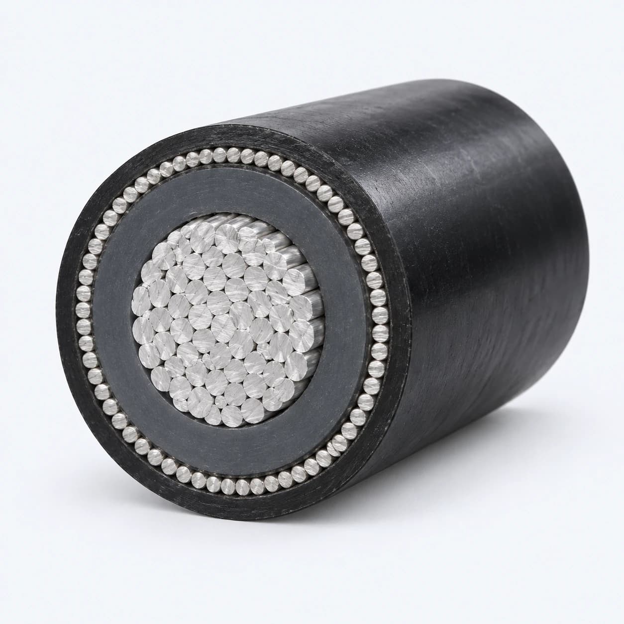 Low-voltage cable with aluminium conductors