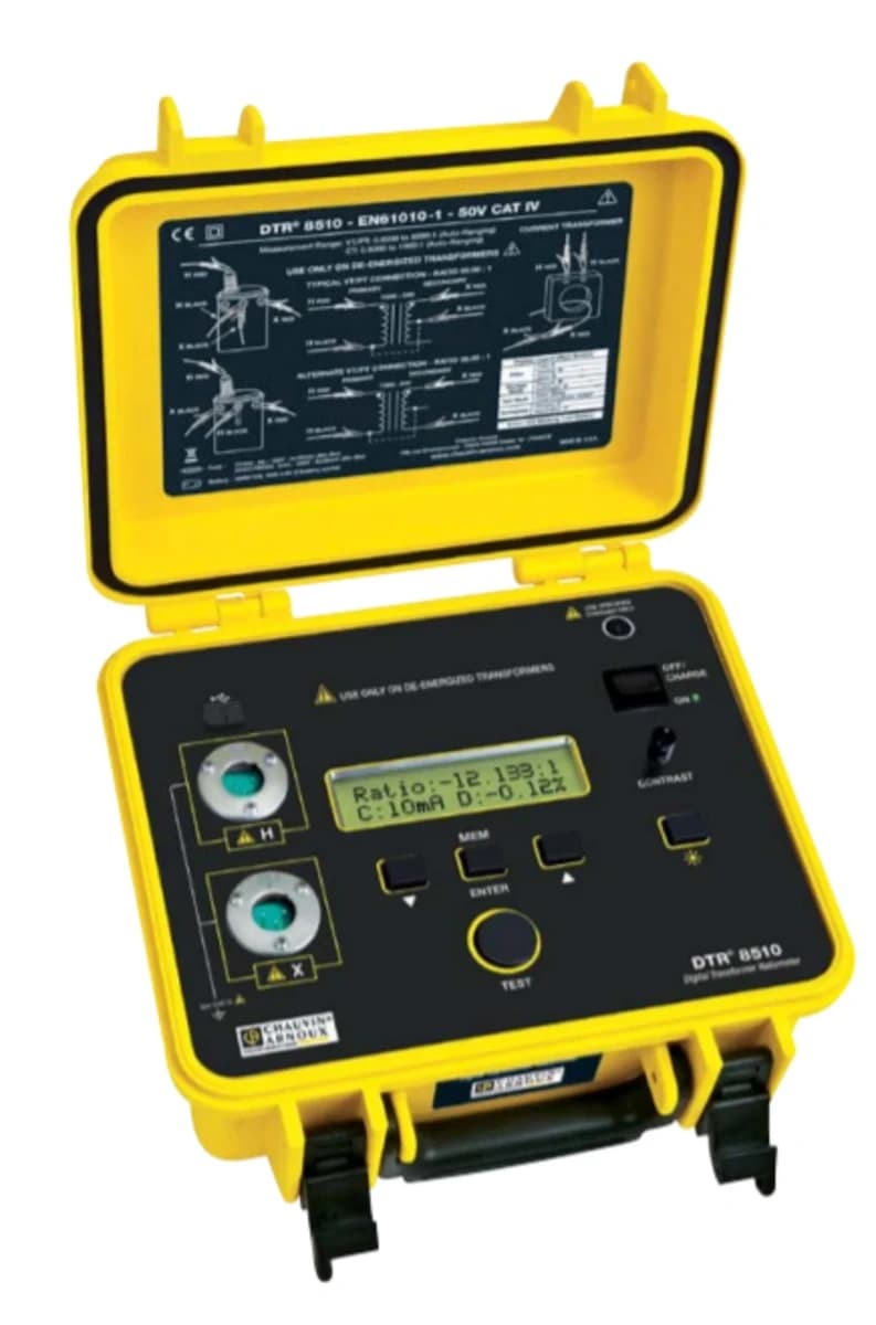 Ratiomètre numérique Chauvin Arnoux DTR 8510 avec écran LCD et bornes H/X